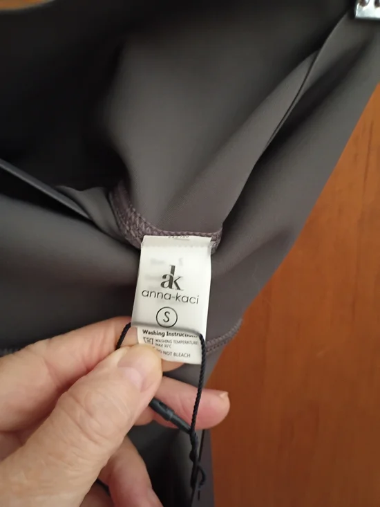 Anna-Kaci High-Waist Gray Leggings - Picture 4 of 5